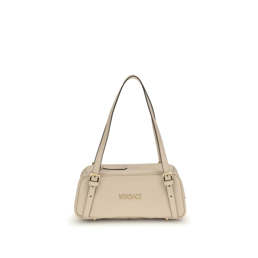 Versace Cream Lamb Ovis Aries Shoulder Bag nan