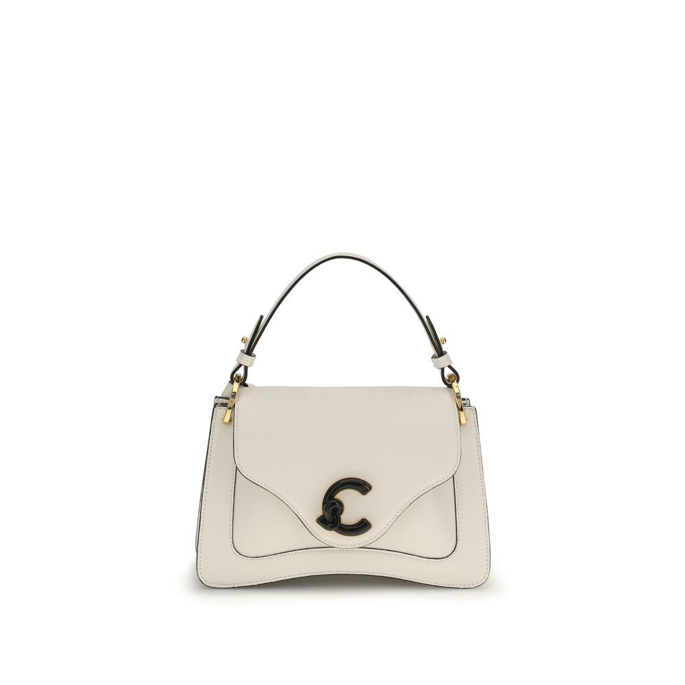 Coccinelle Cream Calf Leather Shoulder Bag nan