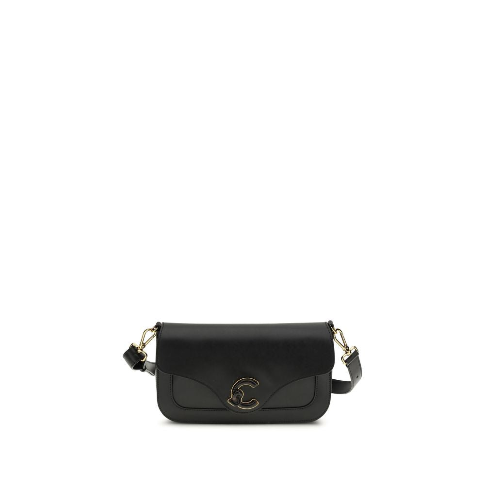 Coccinelle Black Calf Leather Shoulder Bag nan