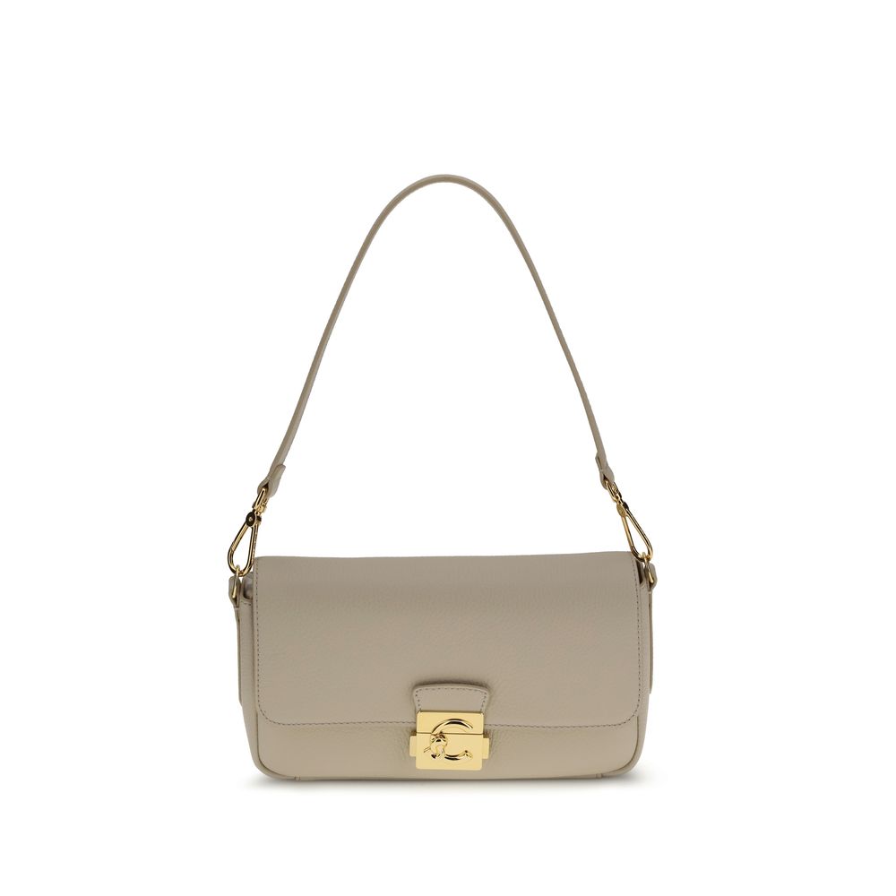 Coccinelle Beige Calf Leather Shoulder Bag nan