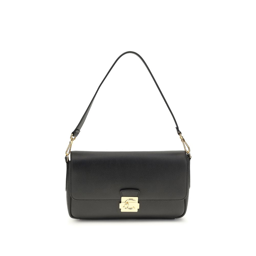 Coccinelle Black Calf Leather Shoulder Bag nan