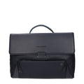 Piquadro Blue Leather Business And Laptop Bag