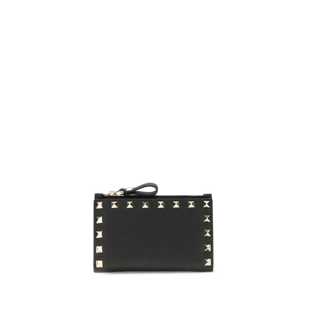 Valentino Garavani Black Calf Leather Wallet nan