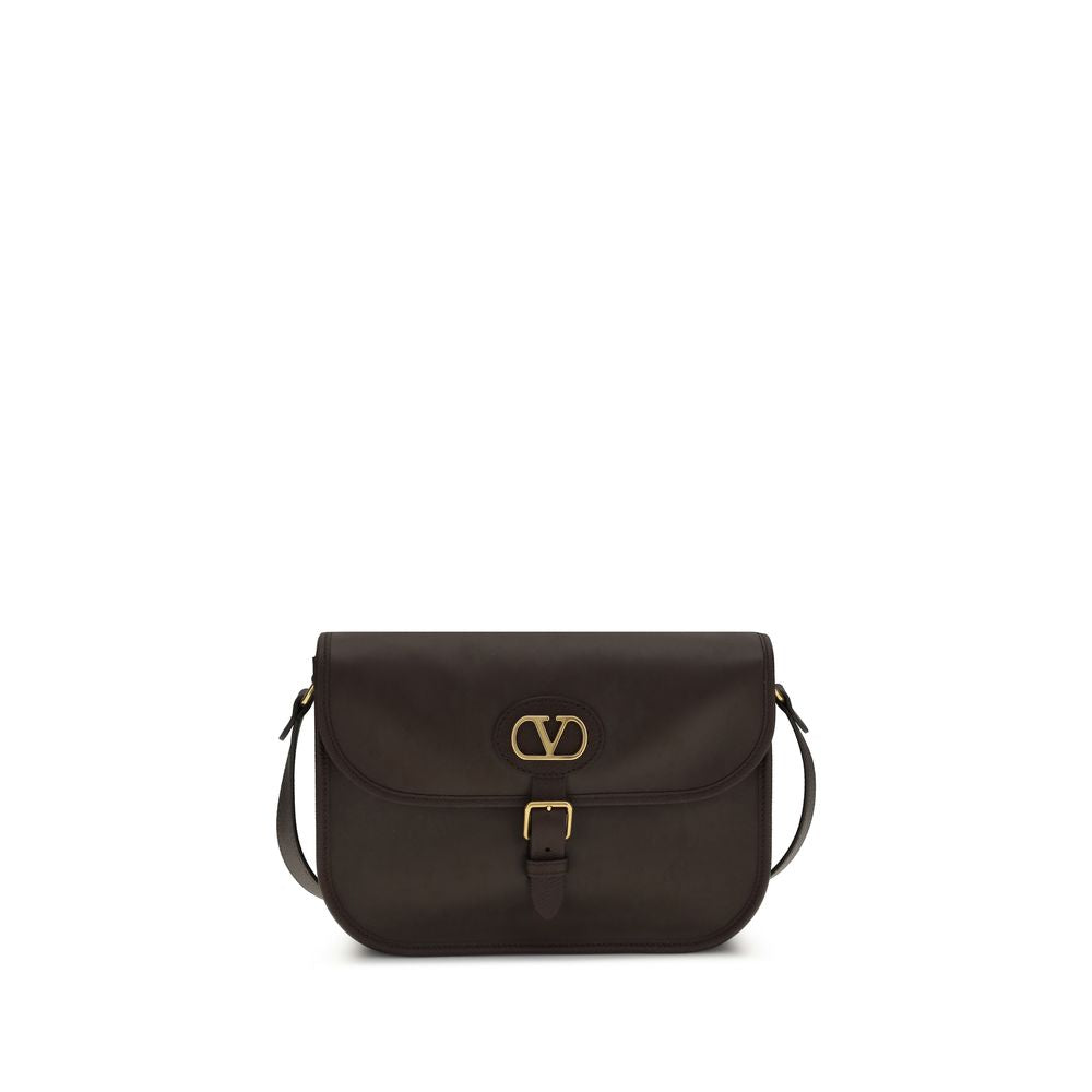 Valentino Garavani Brown Calf Leather Shoulder Bag nan