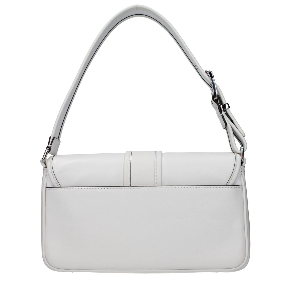 Michael Kors White Leather Shoulder Bag