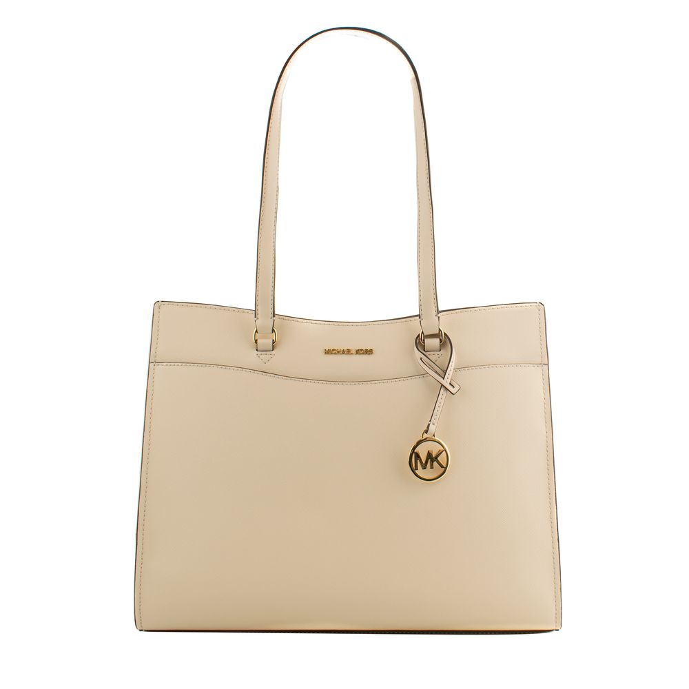 Michael Kors Beige Leather Tote Bag