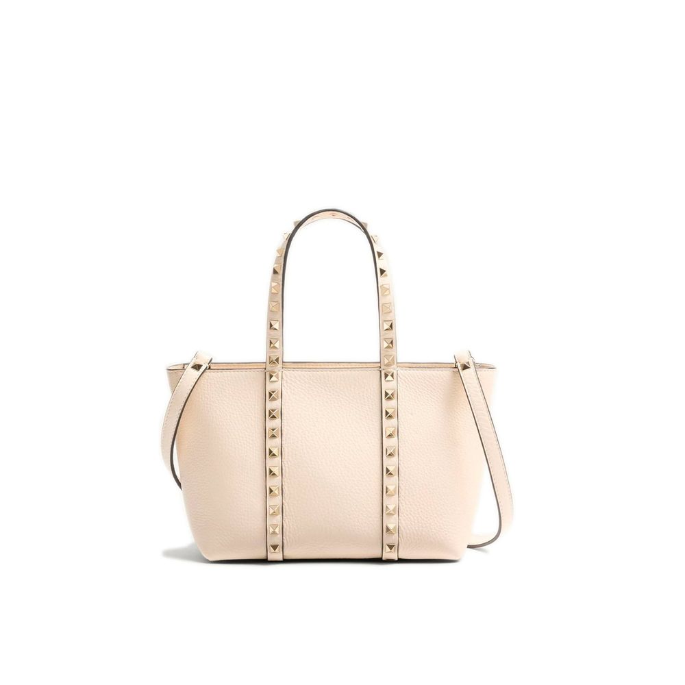 Valentino Garavani Beige Calfskin Tote Bag nan