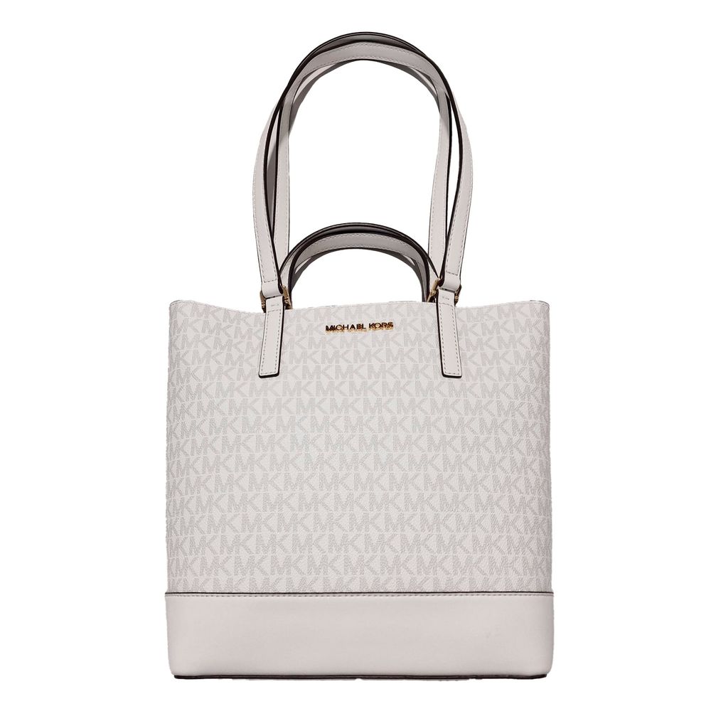Michael Kors White Leather Tote Bag