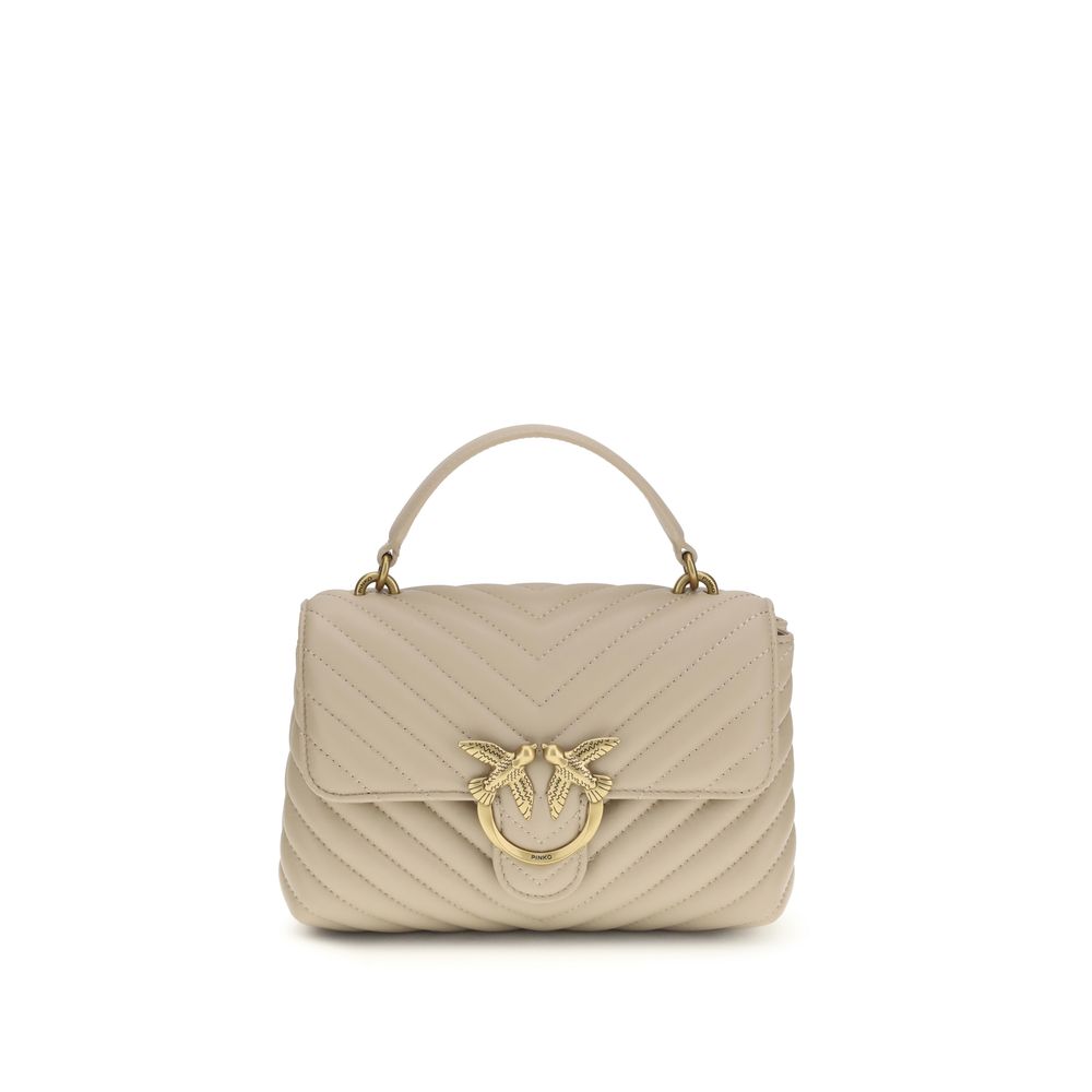 PINKO Beige Calf Leather Handbag nan