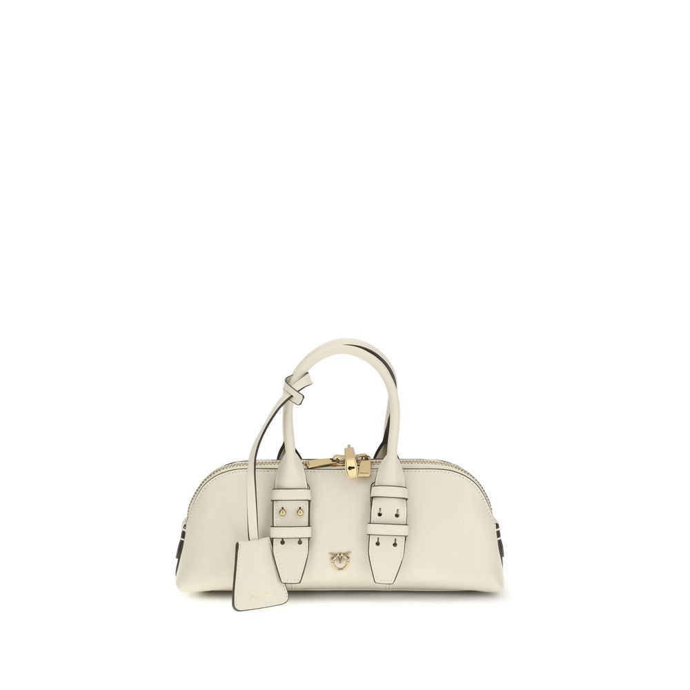 PINKO Cream Calf Leather Handbag nan