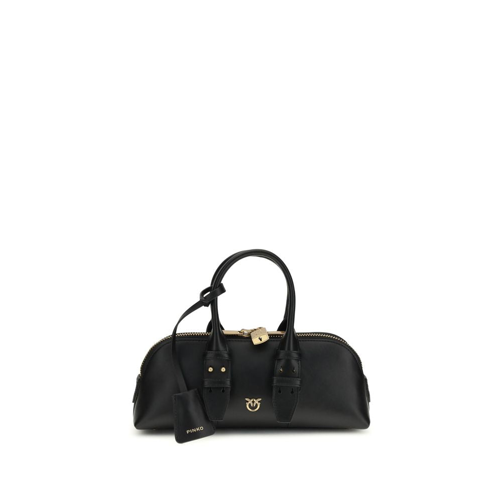 PINKO Black Calf Leather Handbag nan