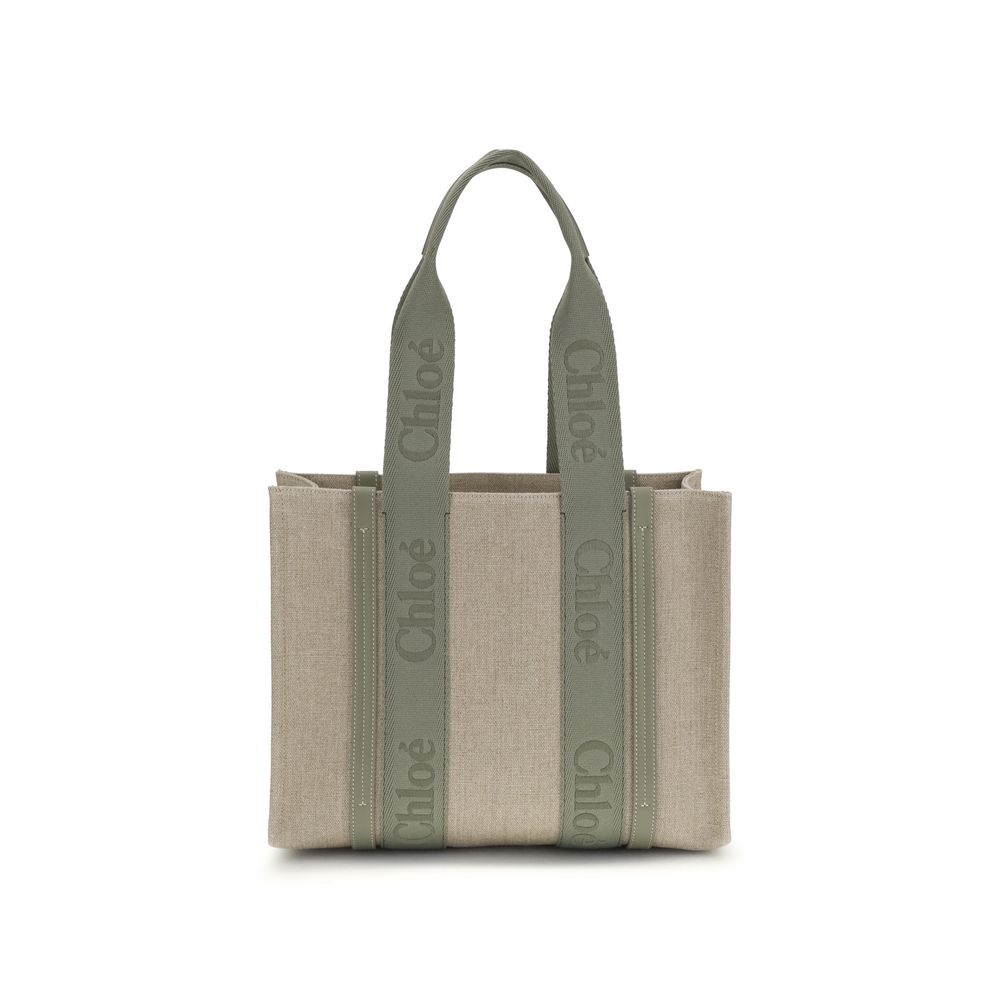 Chloé Beige Linen Shoulder Bag nan