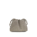 Brunello Cucinelli Gray Calf Leather Bos Taurus Clutch Bag