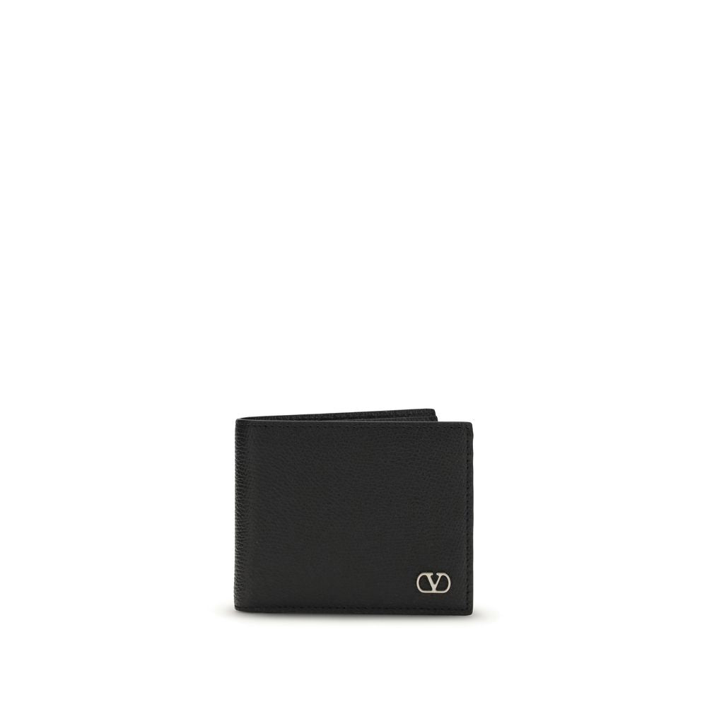Valentino Garavani Black Calf Leather Wallet nan