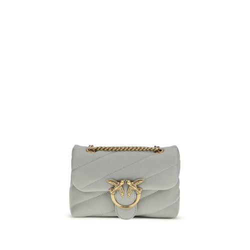 PINKO Gray Calf Leather Shoulder Bag nan