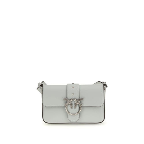 PINKO Gray Calf Leather Shoulder Bag nan