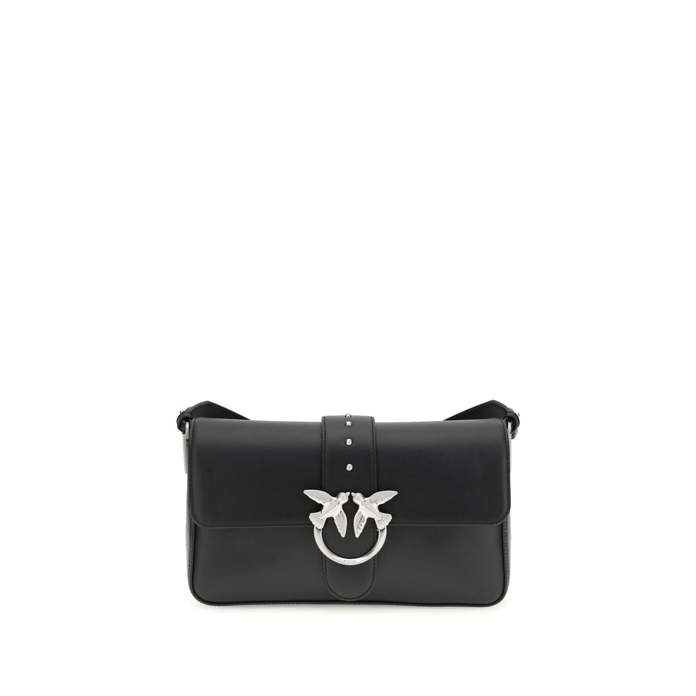 PINKO Black Leather Shoulder Bag nan
