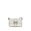 PINKO White Calf Leather Shoulder Bag nan