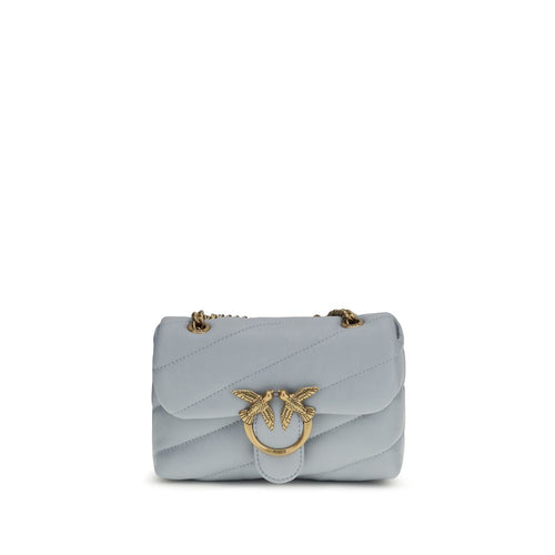 PINKO Light Blue Calf Leather Shoulder Bag nan