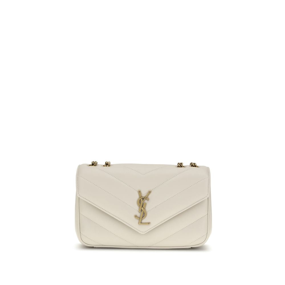 Saint Laurent Beige Lamb Ovis Aries Shoulder Bag nan