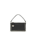 Valentino Garavani Black Calf Leather Bos Taurus Shoulder Bag