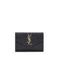Saint Laurent Black Calf Leather Bos Taurus Wallet