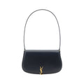 Saint Laurent Black Calf Leather Bos Taurus Shoulder Bag