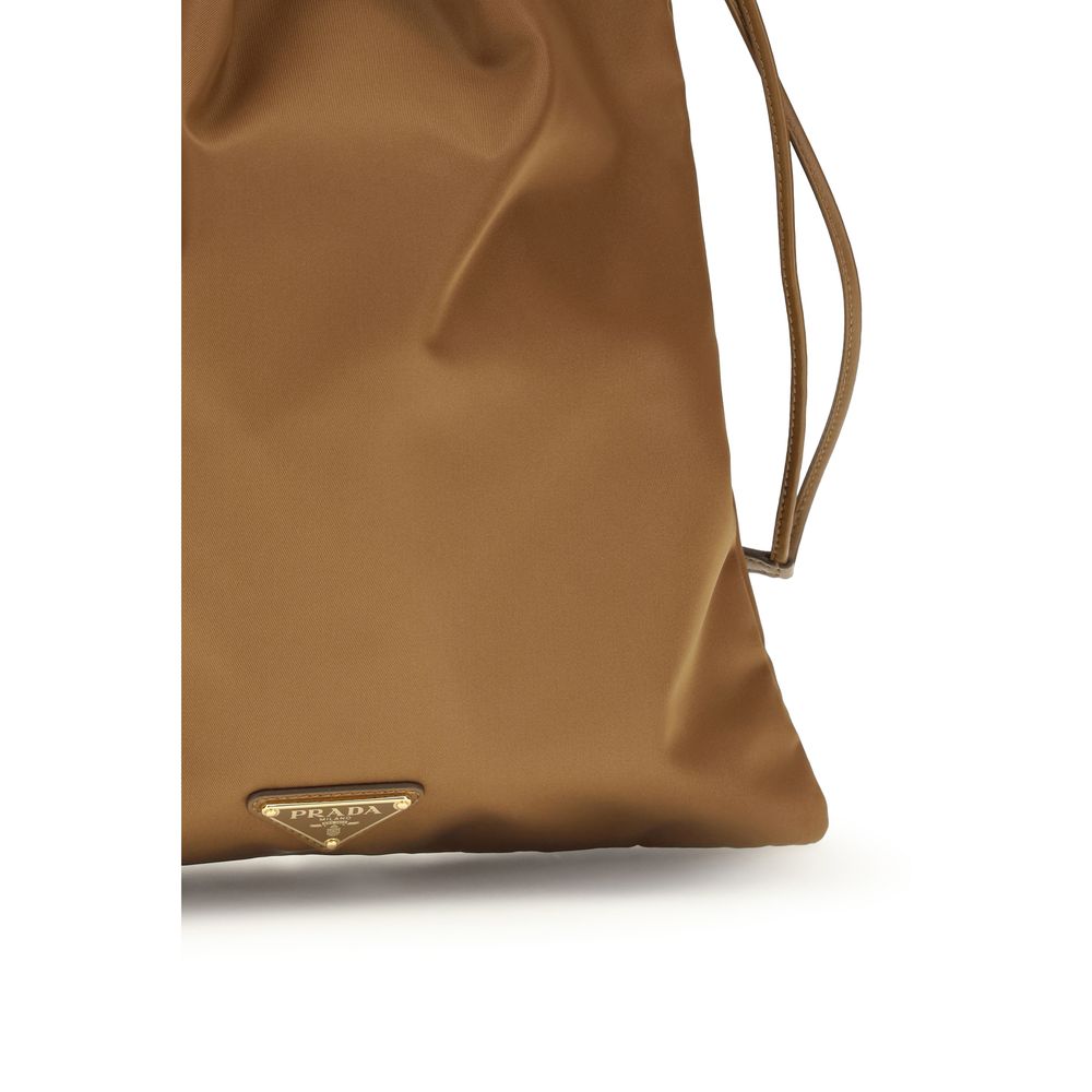 Prada Brown Recycled Polyamide Shoulder Bag