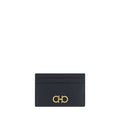 Ferragamo Black Calf Leather Bos Taurus Wallet