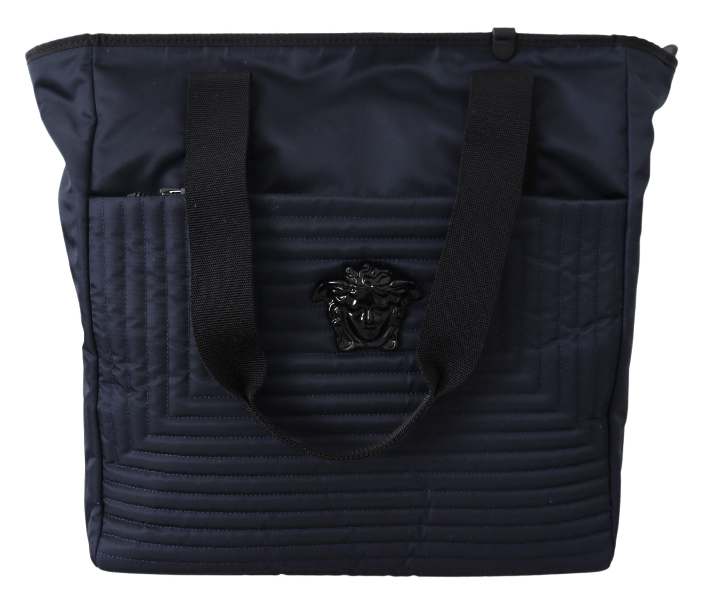 Versace Blue Nylon Tote Bag nan