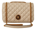Versace White Nappa Leather Medusa Shoulder Bag nan