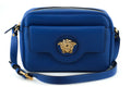 Versace Blue Calf Leather Camera Shoulder Bag nan