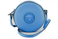 Versace Blue Calf Leather Round Disco Shoulder Bag nan