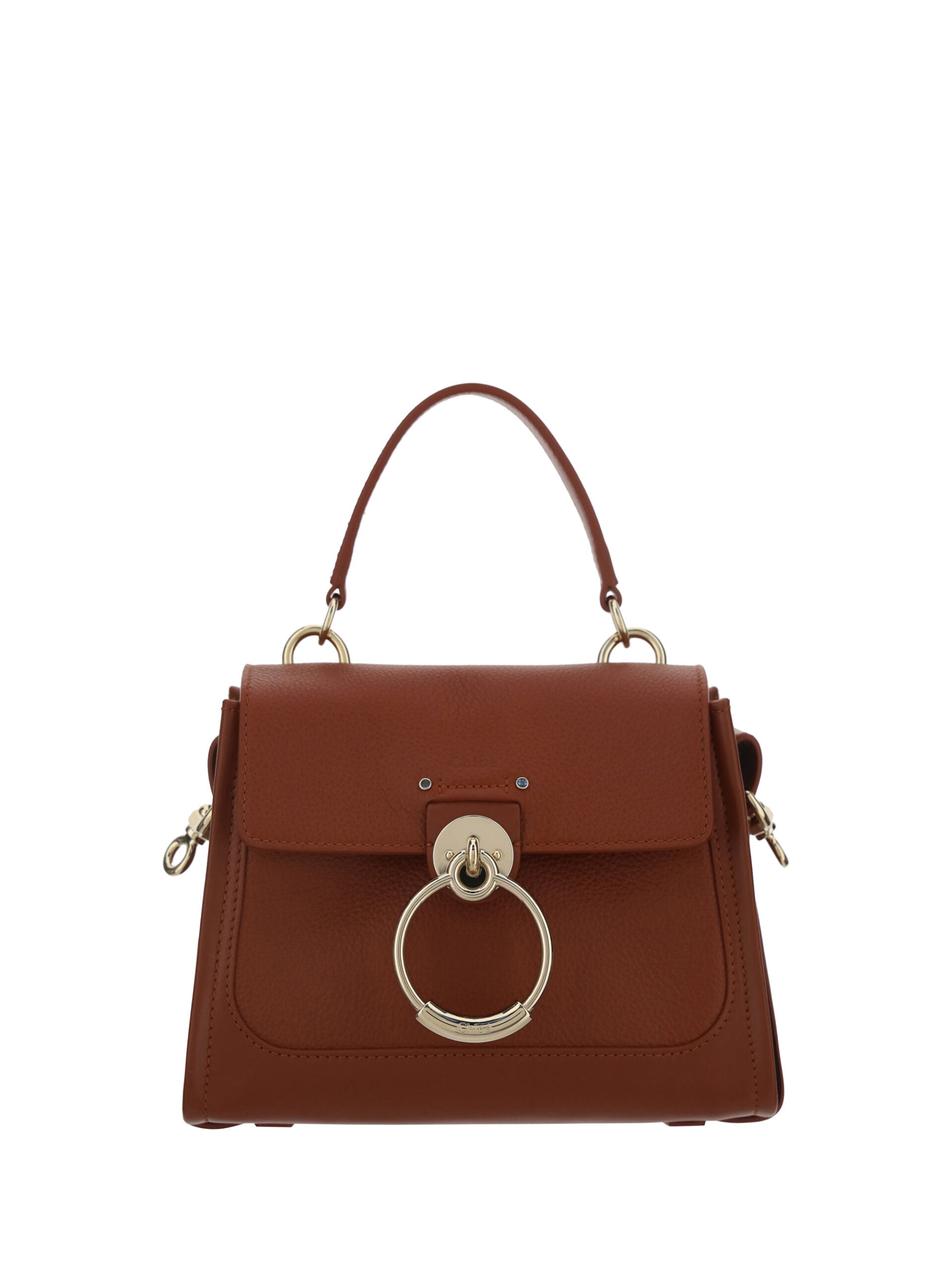 Chloé Brown Calf Leather Tess Handbag nan