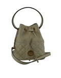 Versace White Lamb Leather Small Bucket Shoulder Bag nan