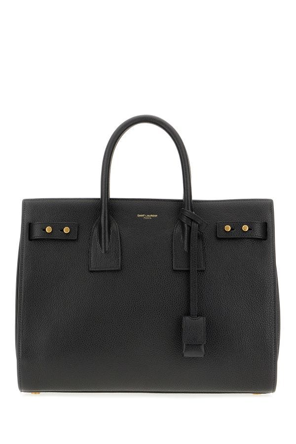 Saint Laurent Black Calf Leather Sac De Jour Handbag nan