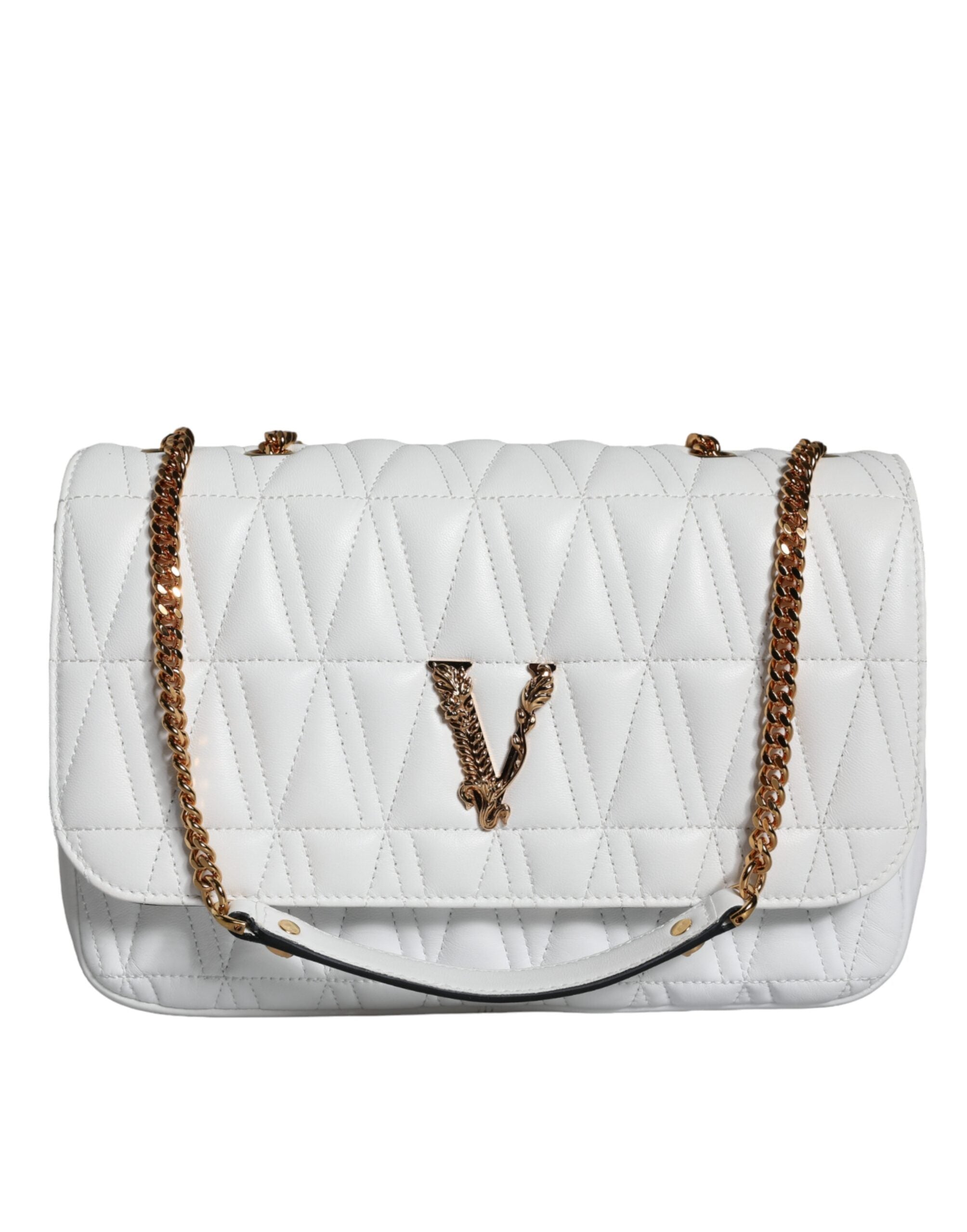 Versace White Mini Nappa Leather Crossbody Shoulder Bag nan