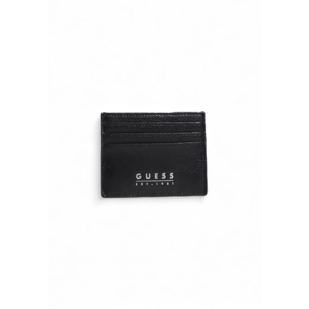 Guess Black Leather Cardholder nan