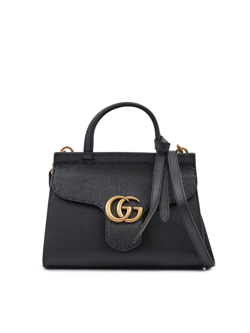 Gucci Black Leather GG Marmont Handbag nan
