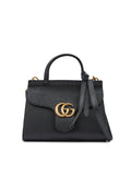 Gucci Black Leather GG Marmont Handbag nan