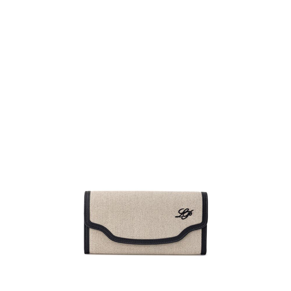 Loro Piana Beige Fabric And Leather Wallet nan