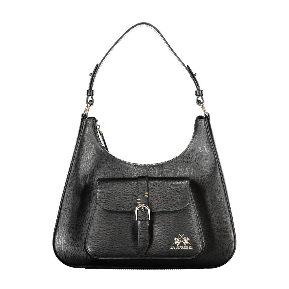 La Martina Black Leather Women's Shoulder Bag nan