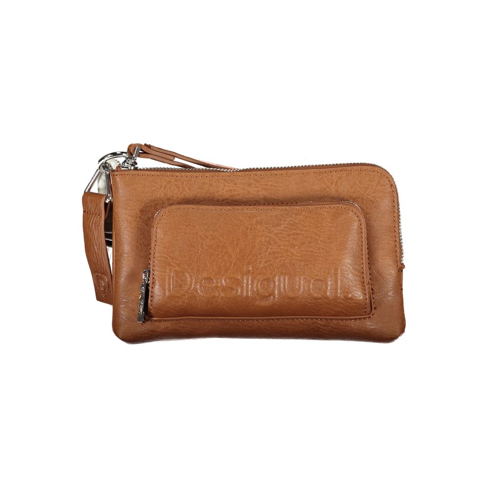 Desigual Marrone Poliuretano Women Shoulder Bag nan