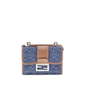 Fendi Blue Cotton Shoulder Bag
