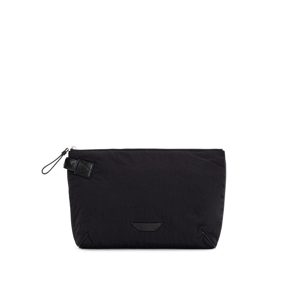Bottega Veneta Black Nylon Clutch Bag nan