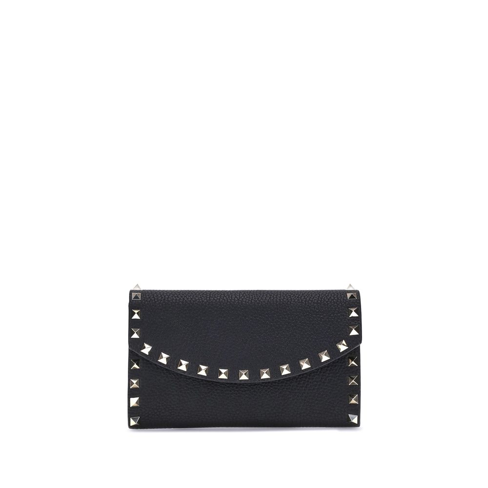 Valentino Garavani Black Calf Leather Wallet nan