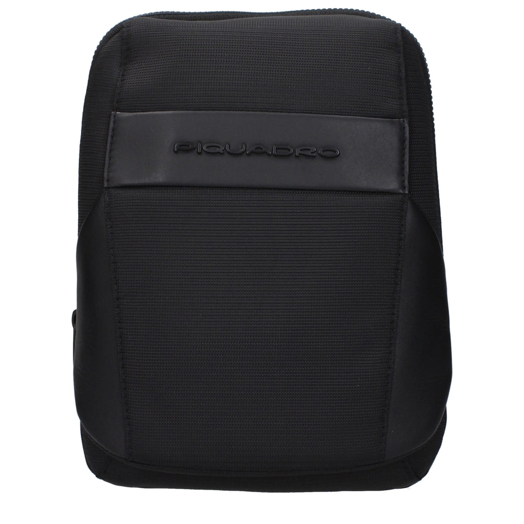 Piquadro Black Fabric Crossbody Bag nan