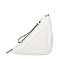 Prada White Leather Clutch Bag