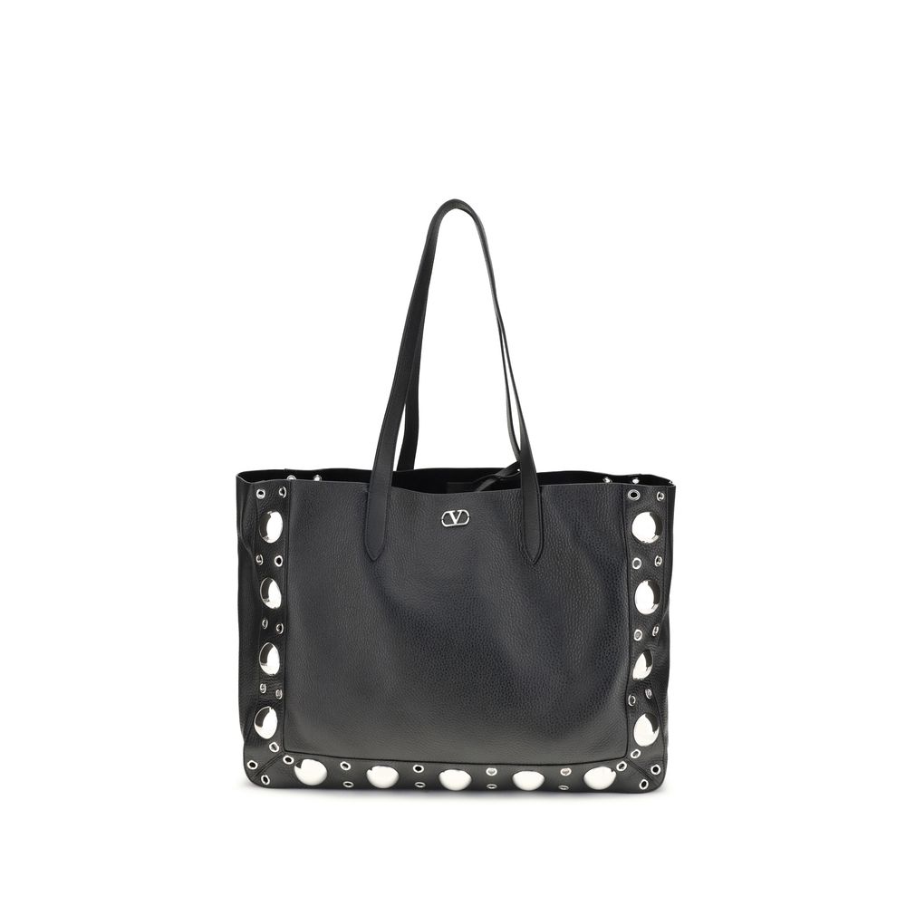 Valentino Garavani Black Calf Leather Shoulder Bag nan