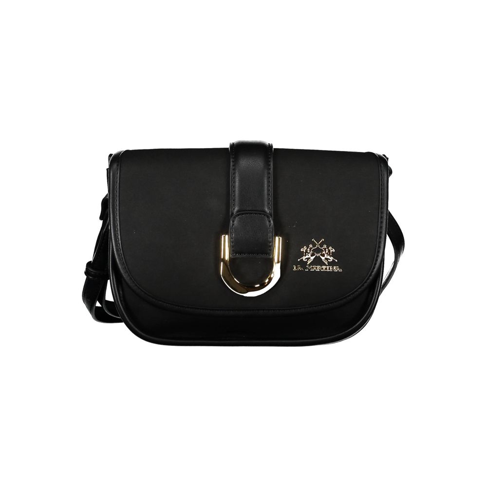 La Martina Nero Polyurethane Women Shoulder Bag nan